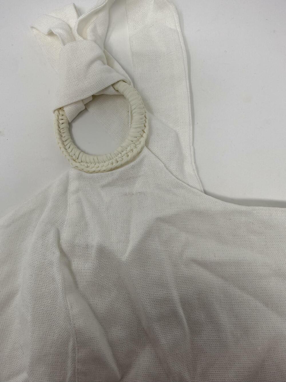 Peixoto Women's White Penelope One Shoulder Top S NWT - Picture 3 of 4